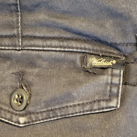 Woolrich Women's Straight Leg Brushed Cotton Canvas Pants Navy Size 14 - Picture 5 of 10